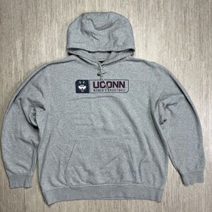 Nike UConn Huskies Hoodie Womens Basketball Fleece Pullover XXL Sweatshirt Gray